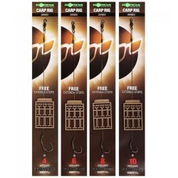 Montură Korda Carp Rig Dark Matter Wide Gape + Free Extenda Stops, Nr.4/20lbs, 1buc/blister
