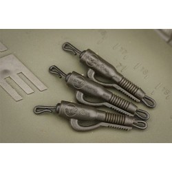 Kit clips + vârtej rapid pentru plumb pierdut Korda Hybrid Lead Clip Qc, Gravel/Clay, 8buc/plic ﻿