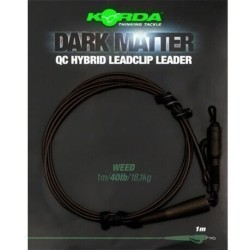 Montură Korda Hybrid QC Lead Clip, Weed Green, 18.1kg/100cm