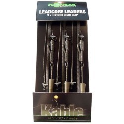 Montură Leadcore Korda Hybrid Lead Clip, Weed Silt, 3buc/blister