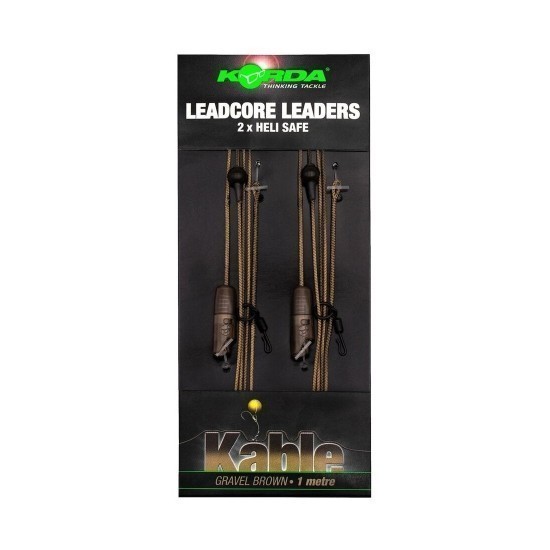 Montură Leadcore plumb pierdut Korda Heli Safe, Gravel, 2buc/blister