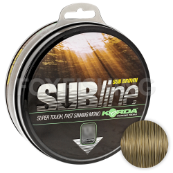 Fir monofilament Korda Subline Fast Sinking, Brown, 0.40mm/15lb/1000m