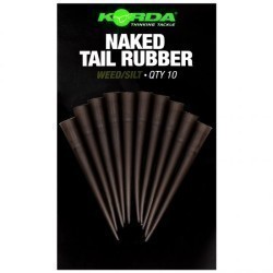 Conuri de siguranță Korda Naked Tail Rubber, Weed Silt, 10buc/plic