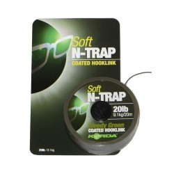 Fir textil Korda N-Trap Soft Coated, Weedy Green, 15lb/20m