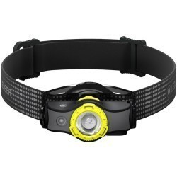 Lanternă de cap reîncărcabilă Ledlenser MH5, Black/Yellow, 400 Lumeni