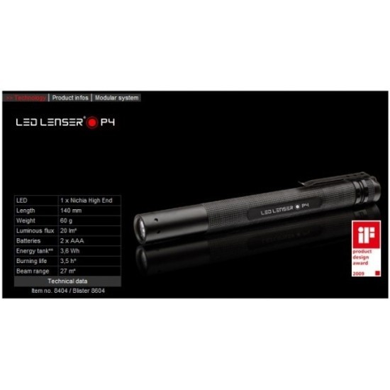 Lanternă Ledlenser P4 BM, 18 Lumeni