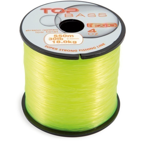 Fir monofilament Lineaeffe Bass Top, Galben Fluo, 0.36mm/11kg/550m