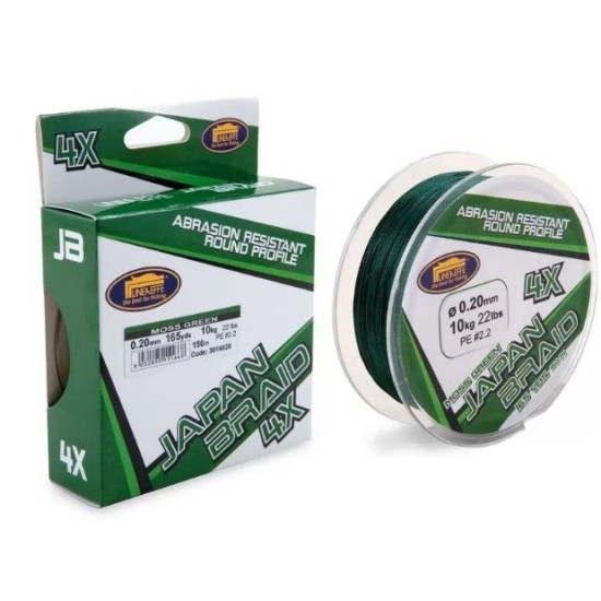 Fir textil Lineaeffe Japan Braid 4X, Green, 0.08mm/3.7kg/150m
