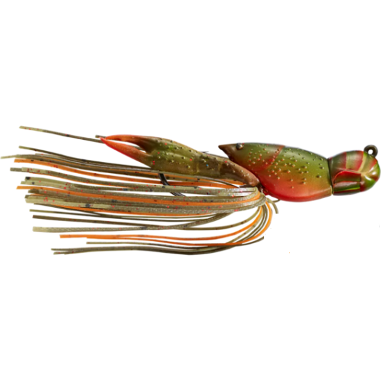 Nălucă LiveTarget Hollow Body Crawfish Jig, 145 Olive/Orange, 4cm/11g