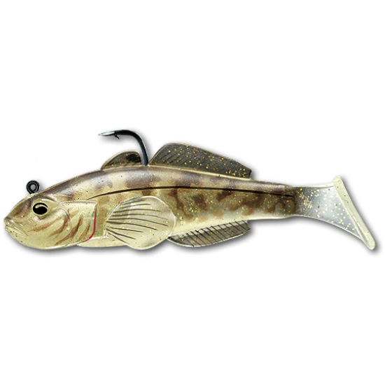 Swimbait LiveTarget Goby Paddle Tail, 605 Natural, 8cm/14g, 3buc/plic
