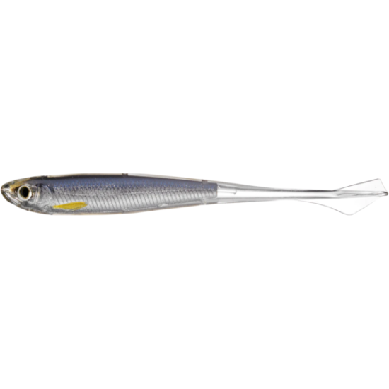 Shad LiveTarget Ghost Tail Minnow, 951 Silver/Smoke, 11.5cm, 4buc/plic