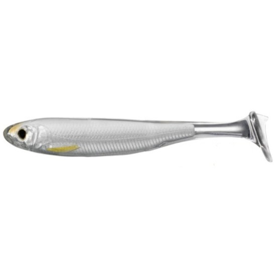 Shad LiveTarget Slow-Roll Shiner Paddle Tail, 134 Silver/Pearl, 12.5cm, 3buc/plic