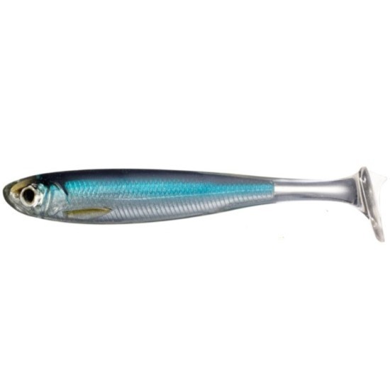 Shad LiveTarget Slow-Roll Shiner Paddle Tail, 201 Silver/Blue, 12.5cm, 3buc/plic