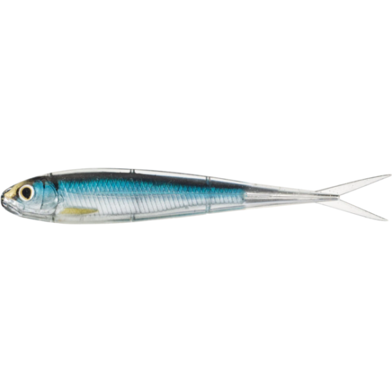 Shad LiveTarget Twitch Minnow Soft Jerkbait, 201 Silver/Blue, 11.5cm, 4buc/plic