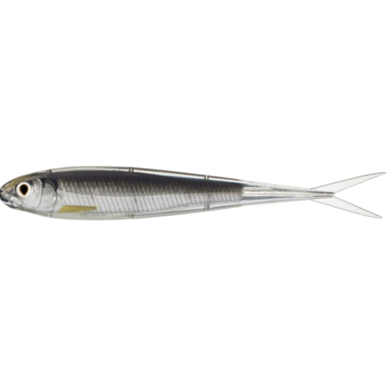 Shad LiveTarget Twitch Minnow Soft Jerkbait, 951 Silver/Smoke, 10cm, 4buc/plic
