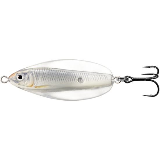 Linguriță oscilantă LiveTarget Erratic Shiner, 224 Glow/Pearl, 7cm/21g