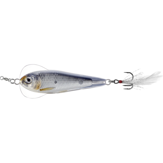 Linguriță oscilantă LiveTarget Flutter Shad, 202 Silver/Black, 7cm/28g