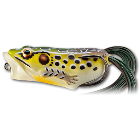 Broască LiveTarget Hollow Body Frog Popper, 514 Emerald/Brown, 6.5cm/14g Broască LiveTarget Hollow Body Frog Popper, 514 Emerald/Brown, 6.5cm/14g