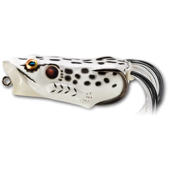 Broască LiveTarget Hollow Body Frog Popper, 516 Albino/White, 5.5cm/11g