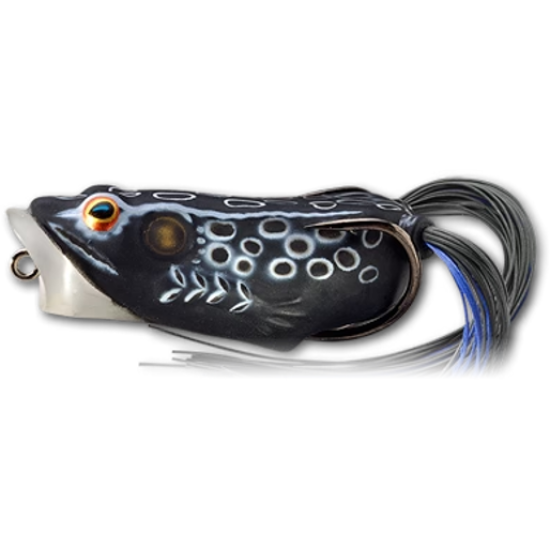 Broască LiveTarget Hollow Body Frog Popper, 517 Black/Black, 5.5cm/11g
