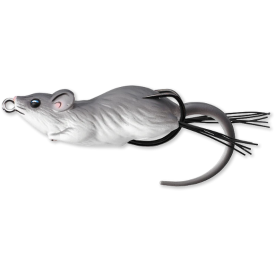 Nălucă LiveTarget Hollow Body Mouse Walking Bait, 401 Grey/White, 6cm/11g