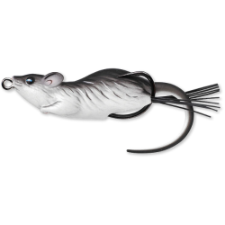 Nălucă LiveTarget Hollow Body Mouse Walking Bait, 403 Black/White, 7cm/14g