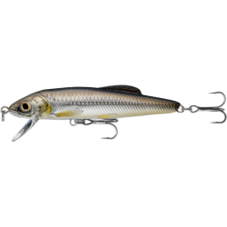 Vobler LiveTarget Minnow Finesse Jerkbait, 202 Silver/Black, 7.5cm/7g