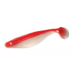 Shad Mister Twister, White Red, 10cm, 4buc/plic