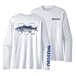 Bluză Mustad Seabass Technical Shirt UV, White, Large