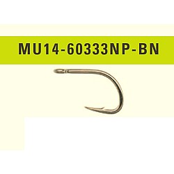 Cârlige Mustad Eyed Heavy Feeder MU14, Black Nickel, Nr. 12, 10 buc/plic