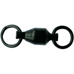 Vârtej cu rulment Mustad, Negru, Nr.4/40kg, 4buc/plic