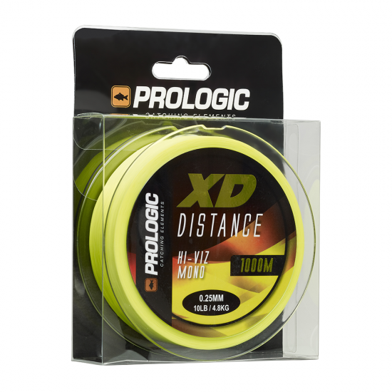 Fir monofilament Prologic XD Distance Hi-Viz, Yellow, 0.30mm/6.6kg/1000m