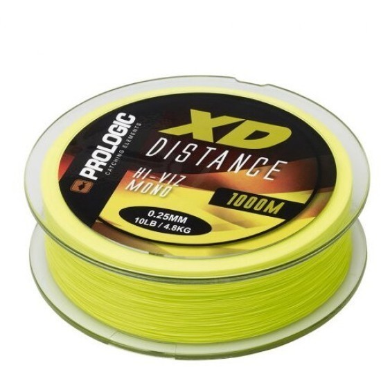 Fir monofilament Prologic XD Distance Hi-Viz, Yellow, 0.30mm/6.6kg/1000m