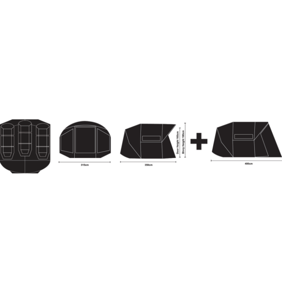 Cort Prologic Fulcrum Session Bivvy & Overwrap, 315x350/400x180cm Cort Prologic Fulcrum Session Bivvy & Overwrap, 315x350/400x180cm
