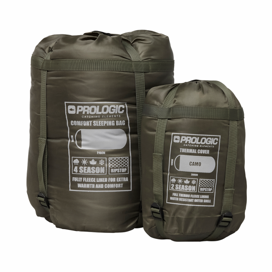 Sac de dormit Prologic Element Comfort Sleeping Bag & Thermal Camo Cover 5 Season, 215x90cm