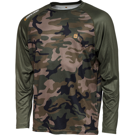 Bluză Prologic UV Long Sleeve, Camo Green, Large