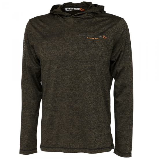 Hanorac Savage Gear Fighter Stretch Hoodie, Burnt Olive Melange, Small Hanorac Savage Gear Fighter Stretch Hoodie, Burnt Olive Melange, Small