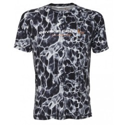 Tricou Savage Gear Night UV, Black Waterprint, Medium