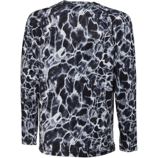 Bluză Savage Gear Night UV Long Sleeve, Black Waterprint, Large