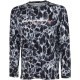 Bluză Savage Gear Night UV Long Sleeve, Black Waterprint, Large