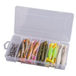 Kit năluci + accesorii Savage Gear Fat Minnow T-Tail Kit, 30+6buc