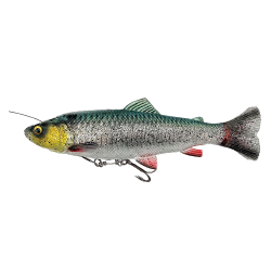 Shad Savage Gear 4D Line Thru Pulse Tail Trout, Green Silver, 16cm/51g