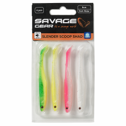 Shad Savage Gear Slender Scoop, Dark Water Mix, 9cm/4g, 4buc/plic