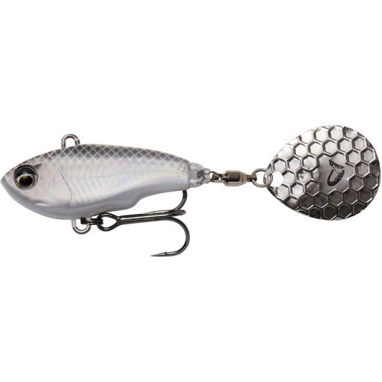 Spinnertail Savage Gear Fat Tail Spin, White Silver, 5.5cm/9g