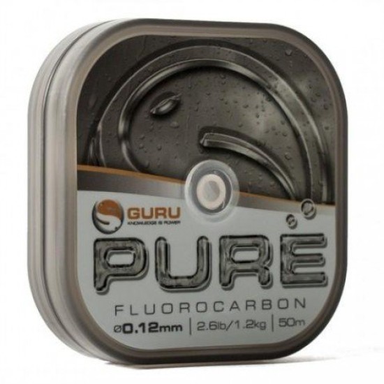 Fir fluorocarbon Guru Pure Fluorocarbon, 0.22mm/2.6kg/50m Fir fluorocarbon Guru Pure Fluorocarbon, 0.22mm/2.6kg/50m
