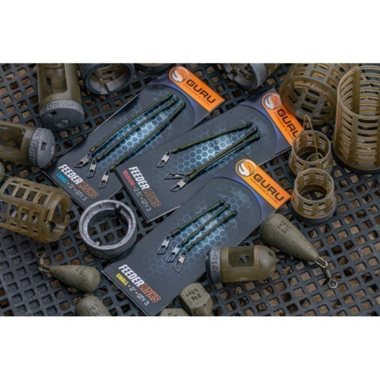 Strună antitangle pentru momitor/coșuleț Guru Feeder Links, Medium, 6.3cm, 3buc/plic