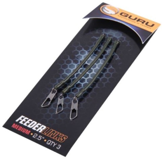 Strună antitangle pentru momitor/coșuleț Guru Feeder Links, Medium, 6.3cm, 3buc/plic