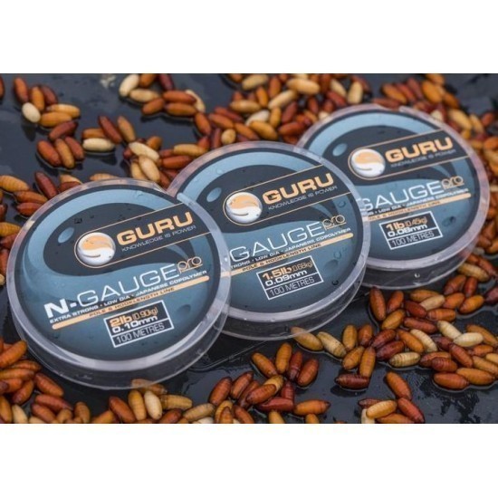 Fir monofilament Guru N-Gauge Pro, Translucid, 0.08mm/0.45kg/100m Fir monofilament Guru N-Gauge Pro, Translucid, 0.08mm/0.45kg/100m