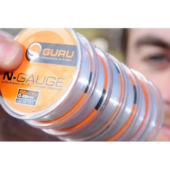 Fir monofilament Guru N-Gauge, Transparent, 0.11mm/1.36kg/100m