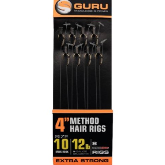 Riguri Guru Speedstop Method Hair Rigs, Nr.14, 0.22mm/10cm, 8buc/plic